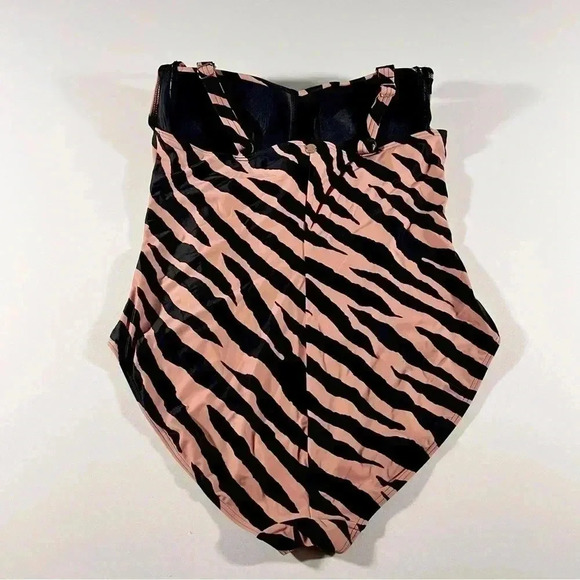 Zebra Print One Piece Swimsuit - Picture 3 of 8